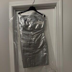 Rick Owen Silver Denim Dress Size 44 
Worn Once, Prestine Condition